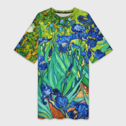 Платье-футболка 3D Ирисы Ван Гога