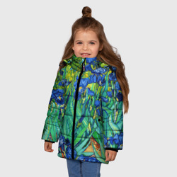 Зимняя куртка для девочек 3D Ирисы Ван Гога - фото 2