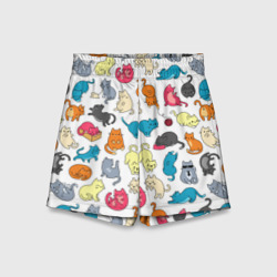 Детские спортивные шорты 3D Кошачья стая