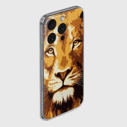 Чехол для iPhone 16 Pro Max силиконовый с защитой камеры Взгляд льва - фото 2