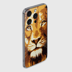 Чехол для iPhone 15 Pro Max силиконовый с защитой камеры Взгляд льва - фото 2