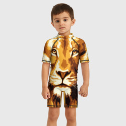 Детский купальный костюм 3D Взгляд льва - фото 2