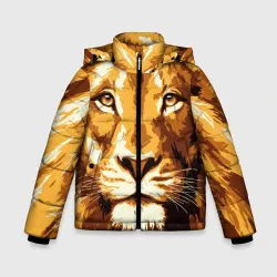 Зимняя куртка для мальчиков 3D Взгляд льва