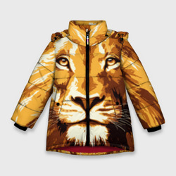 Зимняя куртка для девочек 3D Взгляд льва