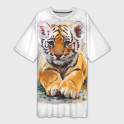 Платье-футболка 3D Tiger Art