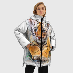 Женская зимняя куртка Oversize Tiger Art - фото 2
