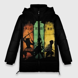 Женская зимняя куртка Oversize Иноске, Танджиро и Зеницу