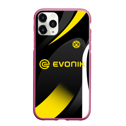 Чехол для iPhone 11 Pro Max матовый с принтом Borussia Dortmund, вид спереди #2