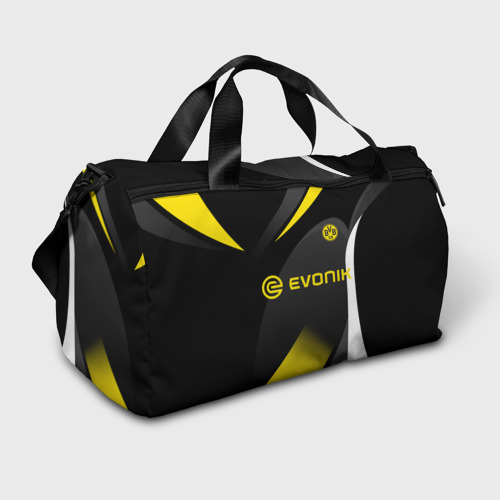 Сумка спортивная 3D с принтом Borussia Dortmund, вид спереди #2