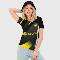 Женская футболка 3D Slim Borussia Dortmund - фото 2