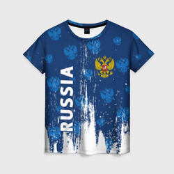 Russia Россия – Женская футболка 3D с принтом купить со скидкой в -26%