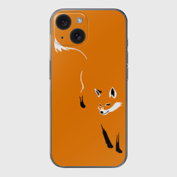 Чехол для iPhone 15 силиконовый с защитой камеры Лиса