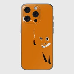 Чехол для iPhone 15 Pro Max силиконовый с защитой камеры Лиса