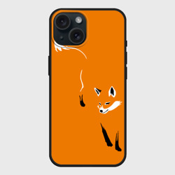 Чехол силиконовый для Apple iPhone 15 матовый Лиса