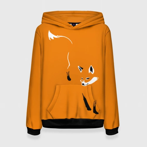Женская толстовка 3D с принтом Лиса, вид спереди #2