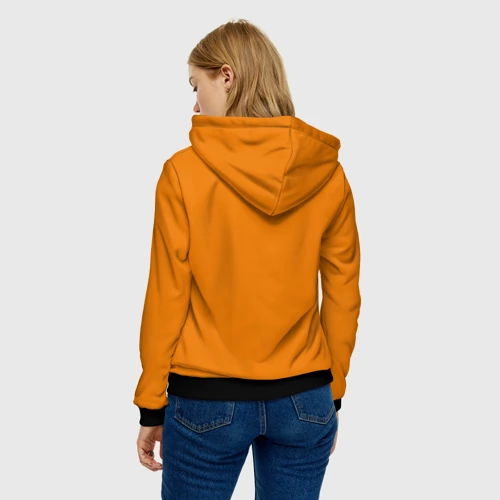 Женская толстовка 3D с принтом Лиса, вид сзади #2