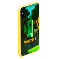Чехол для iPhone XS Max матовый Minecraft Майнкрафт Крипер - фото 2