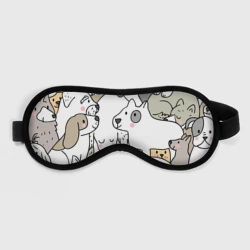 Маска для сна 3D Собачье собрание