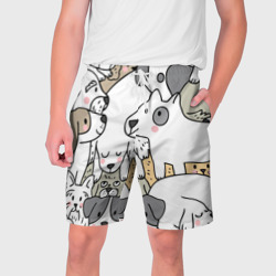 Мужские шорты 3D Собачье собрание