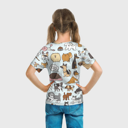 Детская футболка 3D Собаки, цвет 3D печать - фото 6