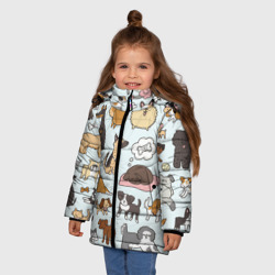 Зимняя куртка для девочек 3D Собаки - фото 2