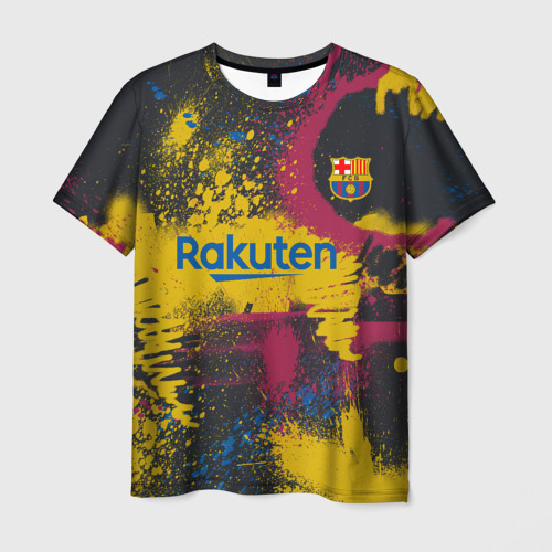 Мужская футболка 3D FC Barcelona La Liga pre-match shirt 2021, цвет 3D печать