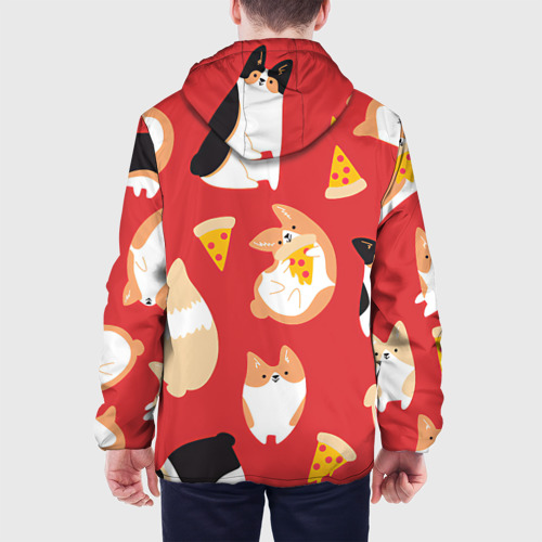 Мужская куртка 3D Корги и пицца, цвет 3D печать - фото 5
