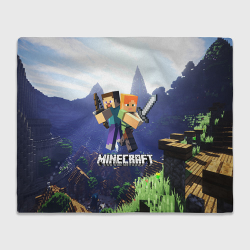 Плед 3D с принтом Minecraft Майнкрафт, вид спереди #2