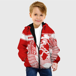 Детская куртка 3D СССР на красном крупно герб и звезда  - фото 2