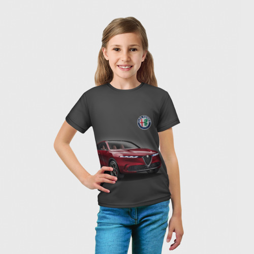 Детская футболка 3D Alfa Romeo - Italy, цвет 3D печать - фото 5