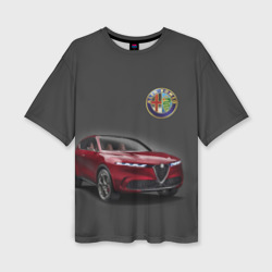 Женская футболка oversize 3D Alfa Romeo - Italy