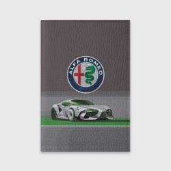 Обложка для паспорта матовая кожа Alfa Romeo motorsport