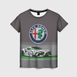 Женская футболка 3D Alfa Romeo motorsport