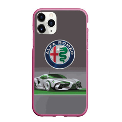 Чехол для iPhone 11 Pro Max матовый Alfa Romeo motorsport