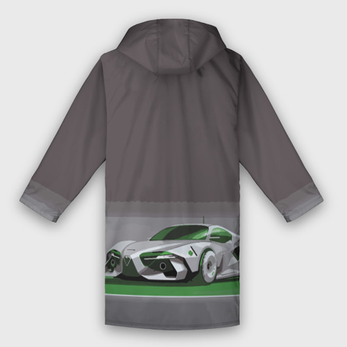Мужской дождевик 3D Alfa Romeo motorsport, цвет белый - фото 2
