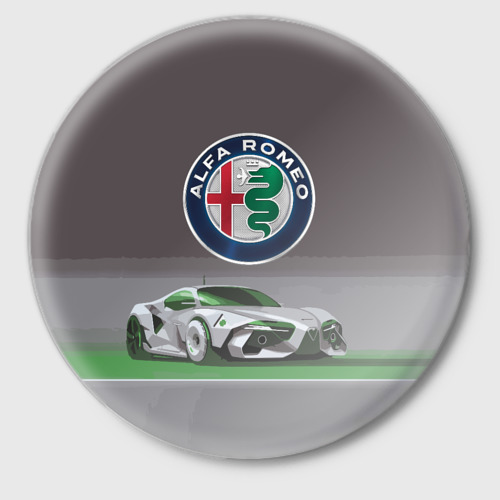 Значок Alfa Romeo motorsport, цвет белый