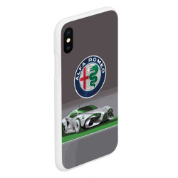 Чехол для iPhone XS Max матовый Alfa Romeo motorsport - фото 2