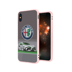 Чехол для iPhone X матовый Alfa Romeo motorsport - фото 2