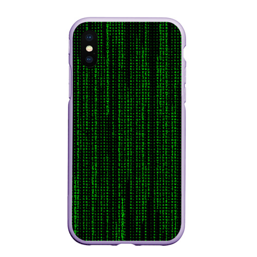 Чехол для iPhone XS Max матовый Matrix, цвет светло-сиреневый