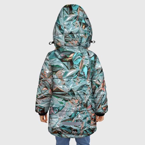 Зимняя куртка для девочек 3D Голографическая фольга, цвет красный - фото 4