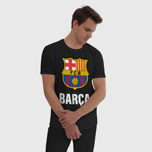 Мужская пижама хлопок BARCA, цвет черный - фото 3