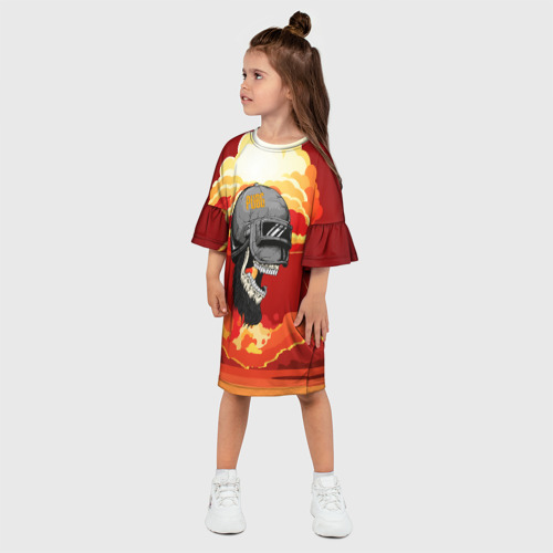 Детское платье 3D PUBG Skull, цвет 3D печать - фото 3