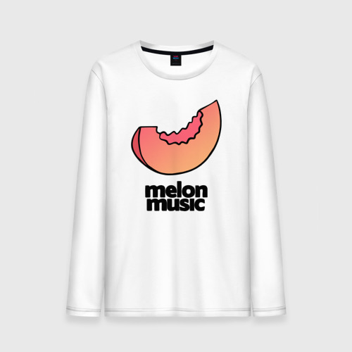 Мужской лонгслив хлопок Melon music, цвет белый