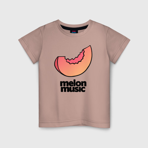Детская футболка хлопок с принтом MELON MUSIC, вид спереди #2