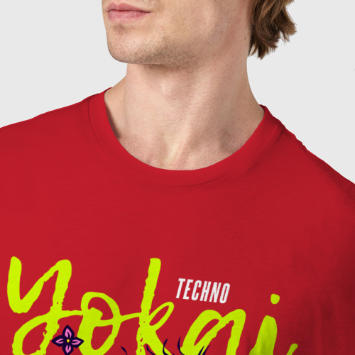 Мужская футболка хлопок Japanese Tengu 80s, цвет красный - фото 6