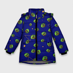 Зимняя куртка для девочек 3D Лягушка Пепе