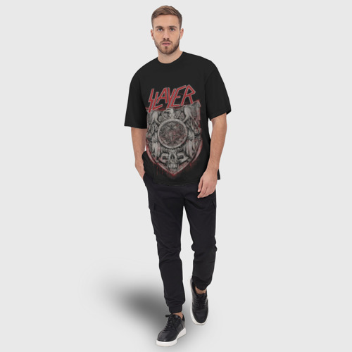 Мужская футболка oversize 3D Slayer слэйер, цвет 3D печать - фото 5