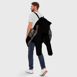 Куртка с принтом Slayer слэйер для мужчины, вид на модели сзади №3. Цвет основы: черный