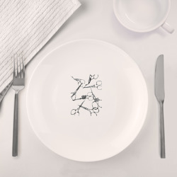Набор: тарелка + кружка Ножницы - фото 2