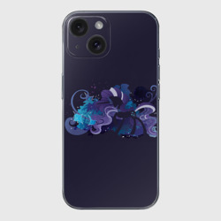 Чехол для iPhone 15 силиконовый с защитой камеры Сумеречная пони